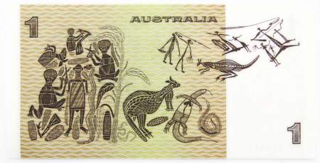 Банкнота 1 доллар Австралия 1983, арт 3