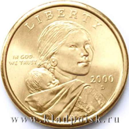 Монета 1 доллар Сакагавея Парящий орёл