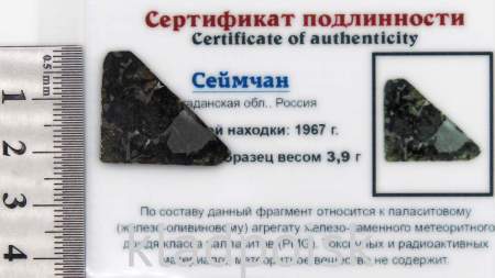 Спил метеорита Сеймчан арт 32