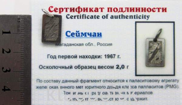 Подвеска из метеорита Сеймчан арт 11