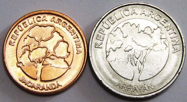 Набор монет Аргентина 2017 год, 2 монеты