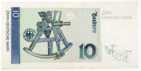 Банкнота 10 марок ФРГ 1993 года Банкнота 10 марок ФРГ 1993 года