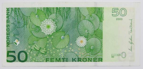 Банкнота 50 крон 2003 года Норвегия