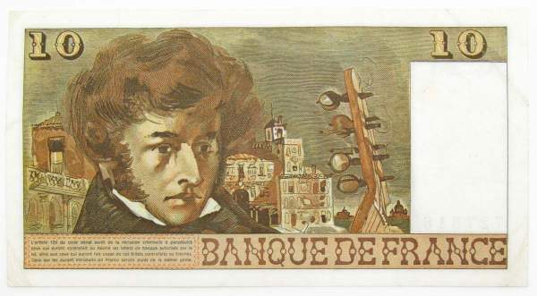 Банкнота 10 франков 1976 года Франция (Берлиоз)