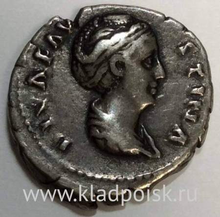 Монета Денарий Рим Императрица Фаустина Старшая 100-141 гг., арт 2