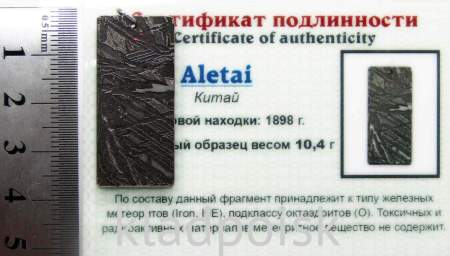 Подвеска из метеорита Aletai, арт 16
