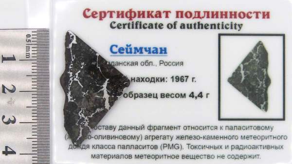 Спил метеорита Сеймчан арт 37 Спил метеорита Сеймчан арт 37
