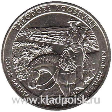 Монета 25 центов США Национальный парк Теодора Рузвельта (2016), монетный двор D