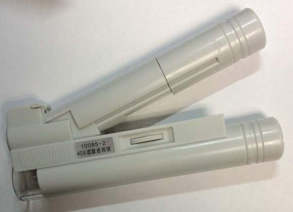 Нумизматический микроскоп с подсветкой, 40-кратное увеличение