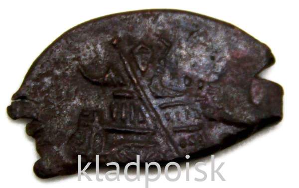 Копейка медь Алексей Михайлович (чешуя), 1655-1663 гг. Медный бунт, Москва, Старый двор, арт 19