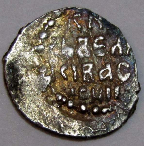 Денга Василий II Васильевич «Тёмный», серебро, Всадник/строчник, арт 3 Денга Василий II Васильевич «Тёмный», серебро, Всадник/строчник, арт 3