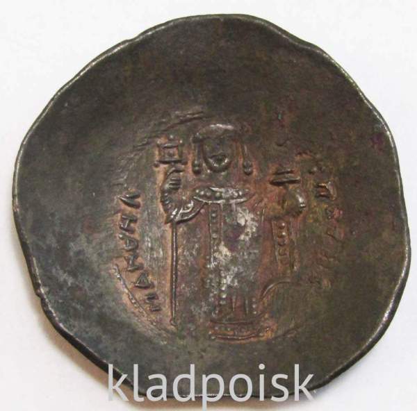 Монета Византии Гистаменон, Император Мануил 1118-1180 гг., арт 2 Монета Византии Гистаменон, Император Мануил 1118-1180 гг., арт 2